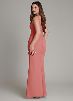 Azazie Hadley Bridesmaid Dresses Antique Rose Mermaid Pleated Chiffon Dress image5