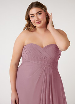 Azazie Arabella Allure Bridesmaid Dresses Vintage Mauve A-Line Sweetheart Neckline Chiffon Convertible Dress image18