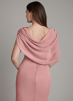 Azazie Hadley Bridesmaid Dresses Dusty Rose Mermaid Pleated Chiffon Dress image7