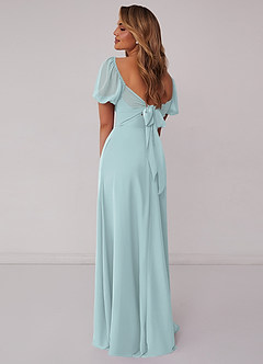 Barbie ♥ Azazie Bridesmaid Dresses Mist A-Line Pleated Chiffon Dress image3