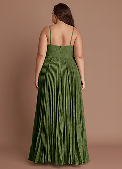 Akiko Olive Pleated Maxi Dress image7