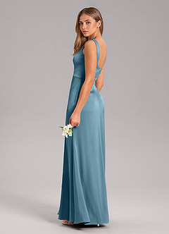 Azazie Frostine Bridesmaid Dresses Bermuda A-Line Bow Stretch Satin Dress image7