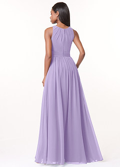 Azazie Harper Brautjungfernkleider A-Linie Plissee Chiffon Kleid Flieder image2