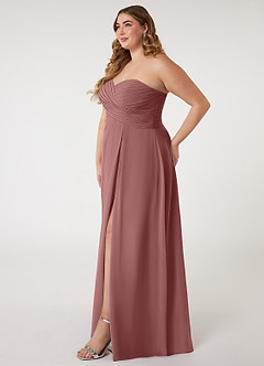 Azazie Arabella Allure Bridesmaid Dresses Desert Rose A-Line Sweetheart Neckline Chiffon Convertible Dress image16