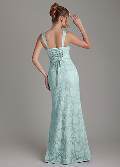 Azazie Agustina Bridesmaid Dresses Mist Mermaid Corset Floral Burnout Dress image4