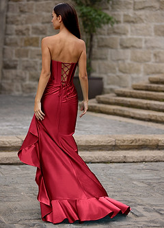 Siren Wine Mermaid Prom Dress image8