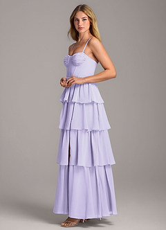 Azazie Alanna Bridesmaid Dresses Lilac A-Line Sweetheart Neckline Chiffon Dress image6