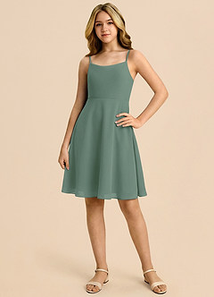 Azazie Shale Klä av A-Line i Chiffong Rosett image3