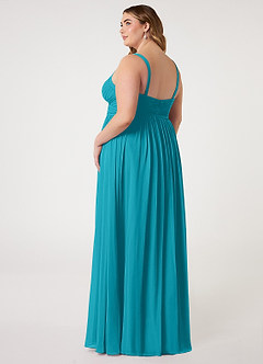 Azazie Chanel Bridesmaid Dresses Jade A-Line Pleated Chiffon Dress image9