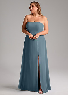 Azazie Wren Bridesmaid Dresses Twilight A-Line Side Slit Chiffon Convertible Dress image9