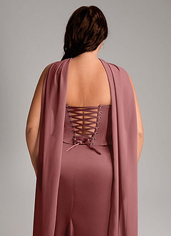 Azazie Sorrel Bridesmaid Dresses Amethyst Mermaid Strapless Stretch Satin Convertible Dress image14