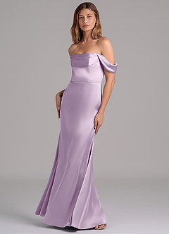 Azazie Miley Final Sale Black Mermaid Off the Shoulder Stretch Satin Convertible Dress image5