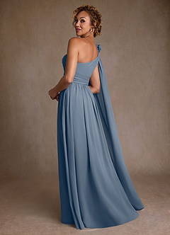 Azazie Lancaster Kleider für die Brautmutter A-Linie One-Shoulder Chiffon Kleid Zwielichtviolett image2