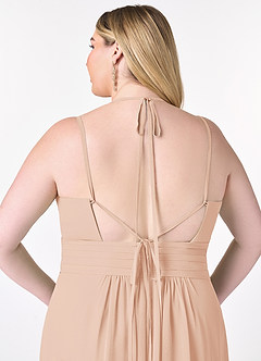 Azazie Farren Bridesmaid Dresses English Rose A-Line Pleated Chiffon Convertible Dress image14