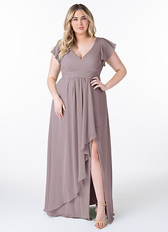 Azazie Omari Bridesmaid Dresses Dusk A-Line Chiffon Dress image7