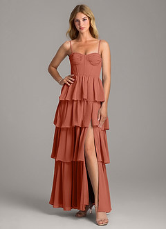 Azazie Alanna Bridesmaid Dresses Clay A-Line Sweetheart Neckline Chiffon Dress image3