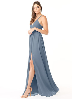 Azazie Aaida Bridesmaid Dresses Twilight A-Line Corset Chiffon Dress image4
