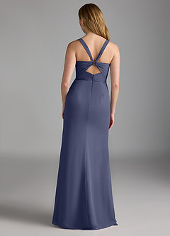 Azazie Mero Bridesmaid Dresses Stormy Sheath Pleated Chiffon Dress image3