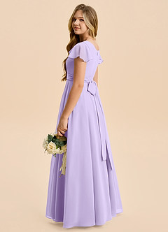 Azazie Cady Junior Lilac A-Line Pleated Chiffon Dress image6