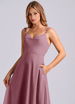 Azazie Beatrice Final Sale Vintage Mauve A-Line Sweetheart Neckline Chiffon Dress image6