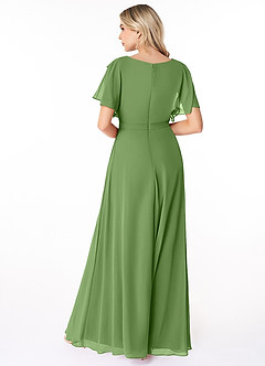 Azazie Aaliyah Modest brudtärna klänningar Klä A-Line Utsvängd Golvlängd Chiffong image8