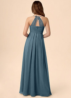 Azazie Ginny Junior Twilight A-Line Pleated Chiffon Dress image3