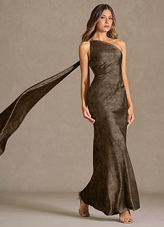 Sapphira Coffee Brown Maxi Dress image3