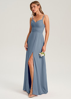 Azazie Terese Bridesmaid Dresses Twilight A-Line Pleated Chiffon Dress image7