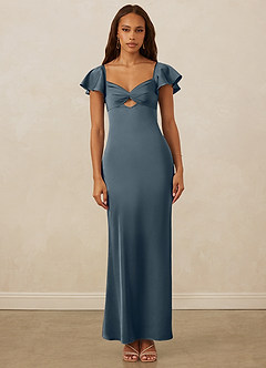 Christian Siriano Bridal for Azazie 1005 Bridesmaid Dresses Twilight Sheath Sweetheart Neckline Stretch Satin Dress image1