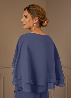 Azazie OHara Abiti per la Madre della Sposa Abito A-Line in Chiffon con Scollo a V Stormy image7