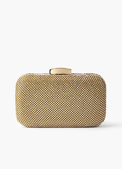 front Crystal Mesh Clutch