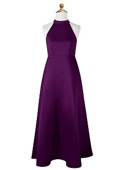 Azazie Laurel Junior Robe Trapèze en Mat Satiné Grain De Raisin image6