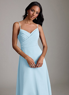 Azazie Kali Bridesmaid Dresses Sky Blue A-Line Pleated Chiffon Dress image5
