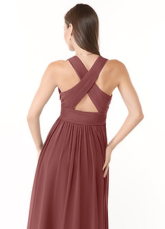 Azazie Glenna Final Sale A-Line Pleated Chiffon Floor-Length Dress image6