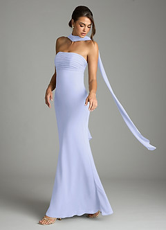 Azazie Saylor Jurken voor bruidsmeisjes Jurk van Chiffon met Zeemeermin Strapless Lavendel image8