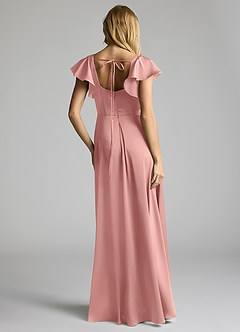 Azazie Bondi Bridesmaid Dresses Rosette A-Line Bow Stretch Satin Dress image4
