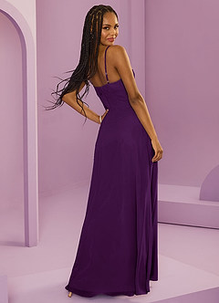 Barbie ♥ Azazie 신부 들러리 드레스 크리스탈 리본 V넥 A라인 드레스 image6