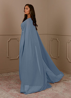 Azazie Isa Mother of the Bride Dresses Twilight A-Line V-Neck Pleated Chiffon Dress image3
