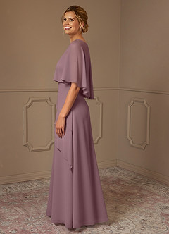 Azazie Bowie Abiti per la Madre della Sposa Abito A-Line in Chiffon Rosa Polverosa image4