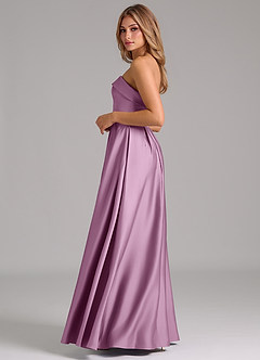 Azazie Lucienne Bridesmaid Dresses Wisteria A-Line Strapless Stretch Satin Convertible Dress image3
