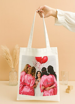front Sacola de lona com foto personalizada
