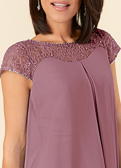 Azazie Tess Mother of the Bride Dresses Vintage Mauve Empire Sequins Chiffon Dress image5