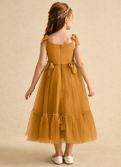 Azazie Jaci Sukienki dla dziewczynek sypiących kwiaty Linia A Pasek spaghetti Szyfon Długość kostki Sukienka image5