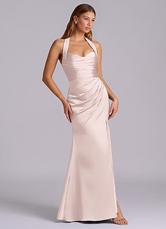 Azazie Destiny Suknie dla druhen Syrena Dekolt w kształcie serca Satyna elastyczna Do ziemi Sukienka image3