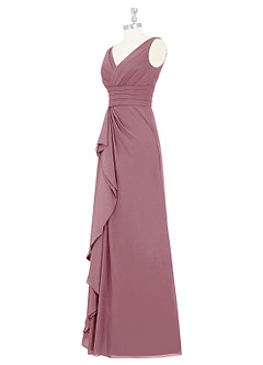 Azazie Julianna Bridesmaid Dresses Vintage Mauve A-Line Chiffon Dress image8