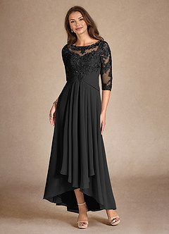 Azazie Marietta Abiti per la Madre della Sposa Abito A-Line in Pizzo Nero image6