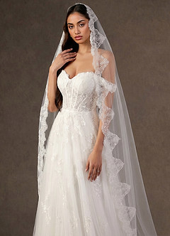 front Lace Mantilla Juliette Cathedral Veil