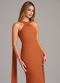 Azazie Kinsley Brautjungfernkleider Meerjungfrau-Linie Plissee Chiffon Kleid Kanel image7