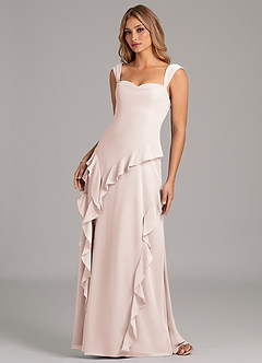 Azazie Sloane Bridesmaid Dresses Rose Petal A-Line Sweetheart Neckline Chiffon Dress image6