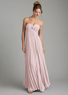 Azazie Tempest Bridesmaid Dresses Blushing Pink Empire Corset Chiffon Convertible Dress image3